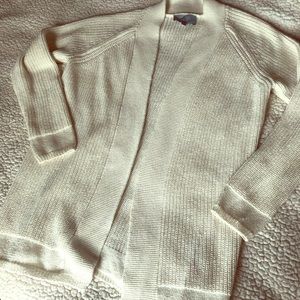 Mid-length open front cardigan